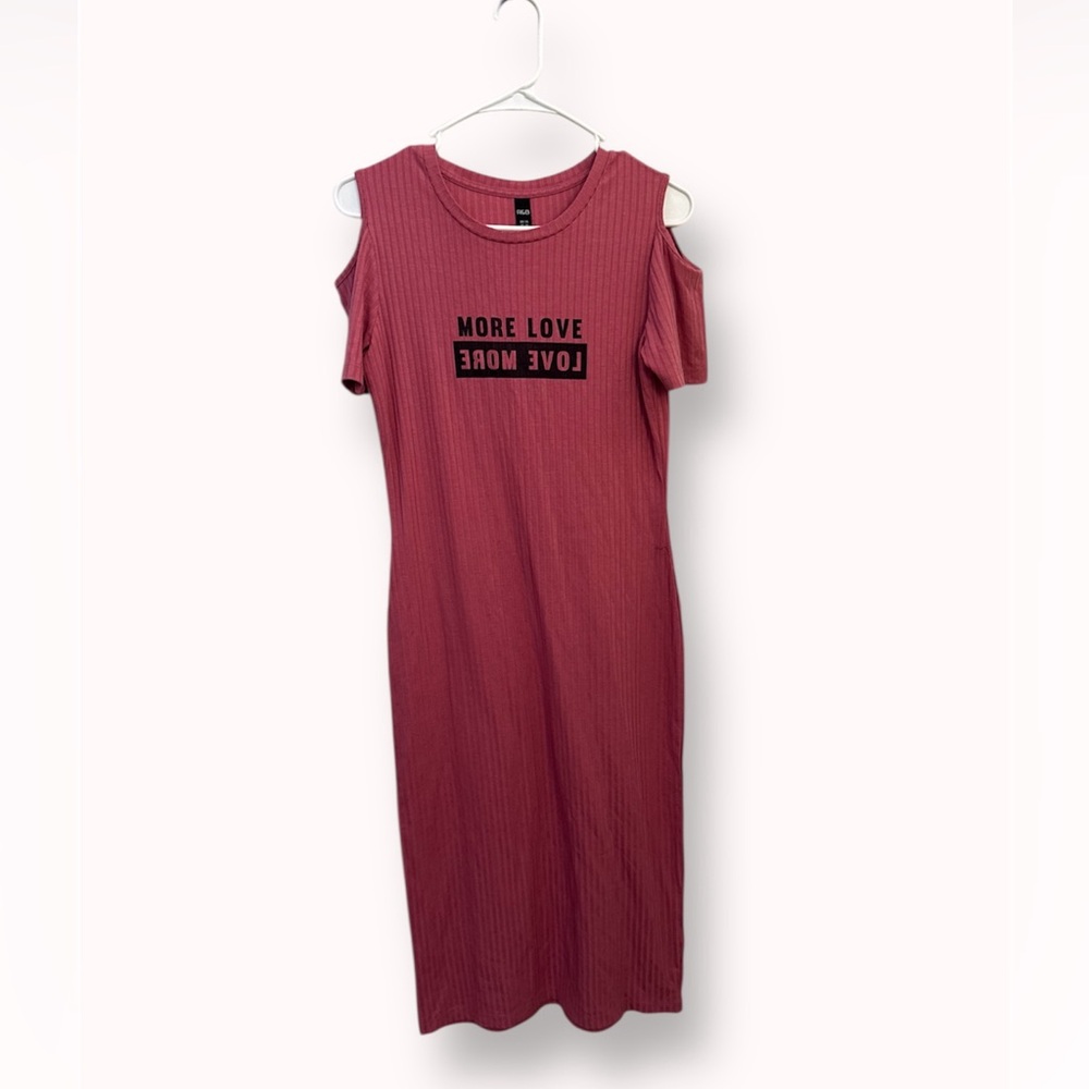 Pink Cold Shoulder Dress